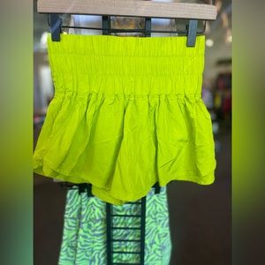 Free People - The Way Home Skortsie Neon Green